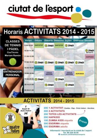 ACTIVITATS CIUTAT DE L´ESPORT 2014-15