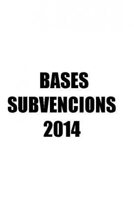 BASES SUBVENCIONS 2014